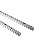 HGR20 Linear Guide Rail Kit 1200mm With Four HGH20CA Carriages for DIY CNC machines showing two metal rails