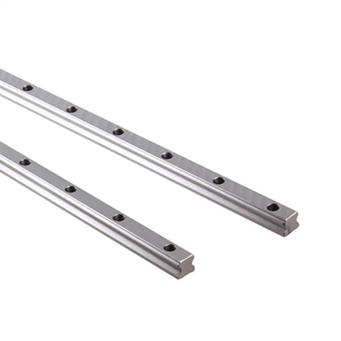 Close-up of 2 Pack 600mm Linear Guide Rails with chrome-plated finish for CNC routers, lathes, mills, and 3D printers.