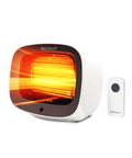 Compact 1200W Space Heater With Magnetic Remote Cranking Heat White Desk Friendly Portable Heating For Small Rooms Fast PTC Heat