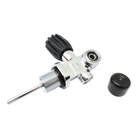 High Pressure Scuba Tank Valve 3000 PSI 250 Bar For Underwater Cylinders 3/4-14NPS Stainless Steel Valve with Shock Rubber Handle