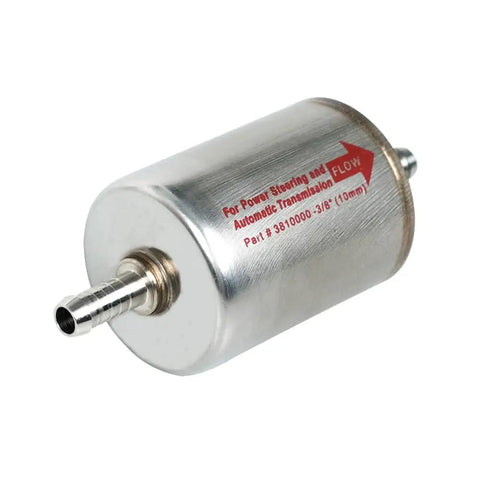Inline Magnetic Transmission Power Steering Filter For Three Eighths Inch Hoses Universal Fit For Cars And Light Trucks
