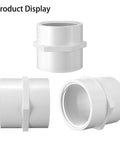 1 Inch PVC Female Thread Adapter Slip Socket To FPT Thread Fitting White Plumbing Connector, Schedule 40, Multiple Angles