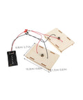 Hands On Circuit Board Kit For Young Experimenters Electrical Circuit Building Set shown with dimensions and wiring layout.