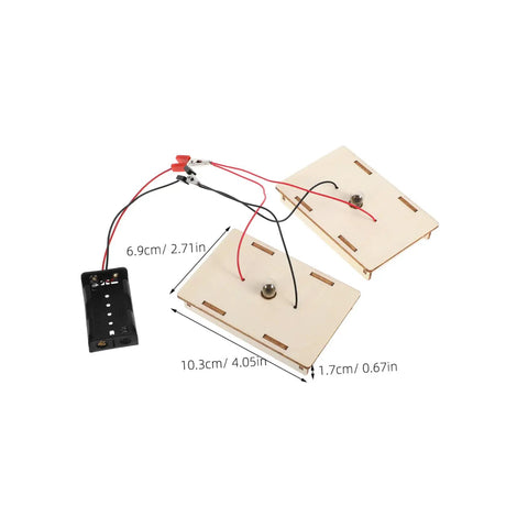 Hands On Circuit Board Kit For Young Experimenters Electrical Circuit Building Set shown with dimensions and wiring layout.