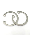 GB893 C Type Internal Circlip Snap Ring Kit Set M8 To M20 close-up, 304 Stainless Steel A2-70, two overlapping rings