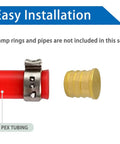 3/4 Inch PEX Barb Plug End Cap Brass Crimp Fittings Pack Of 10 For Water, Heating, Oil And Gas Lines, Lead Free Brass, Corrosion Resistant