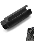 Oxygen Sensor Socket 7/8 Inch 22mm 6 Point I Type Side Gate O2 Wrench For Most Cars Side Wire Cutout Removal And Installation Tool Must Have Heavy Duty Auto Repair Gear Black shown up close