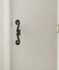 Premium Four Pack Carbon Steel Barn Door Hinge Hardware In Matte Black For Smooth Sliding Operation No Sweat Tool Free Setup.