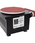 Lmaoss 3 In 1 Mini Belt Sander With 6 Inch Disc And Sanding Roller on a black base featuring a 6 inch sanding disc and belt roller.