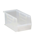 Heavy Duty Stack And Hang Part Organizer Clear Bin Set Of 12 With Front Back And Side Grips And Built In Rear Hangers