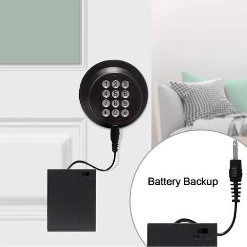 Keyless Entry Door Lock With Keypad And Smart Code, No Keys Needed, 15 Digit Password, Oil Rubbed Bronze, Battery Backup