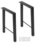 Beefy Heavy Duty 16 Inch Metal Table And Bench Legs Set Of 2 Black Powder Coated Steel Supports For Diy Furniture Desk Or Coffee Table Ultra Sturdy With Load Capacity 600-800 Lbs