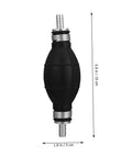 Portable Manual Fuel Transfer Pump Siphon Tool For Gasoline And Liquids High Flow Hand Sucker Pump For Cars Lawn Mowers Outdoor Equipment Leak Resistant Built In Outlet Easy To Use, 5.9 in x 1.9 in black