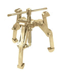 Three Jaw Reversible Gear Puller 50 To 100 Mm Non Sparking Aluminum Bronze Construction Beefy Heavy Duty Workshop Tool For Safe Auto And Industrial Gear Removal