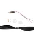 High Speed RC Plane Motor Kit with Three Coreless Motors, 3.7V Brushless ABS Propeller, 1mm Shaft, 15cm Cord components visible