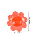 Red flower bead from 30 Pcs Flower Shaped Bicycle Spoke Beads Set for wheel spokes, plastic decoration, 2cm size, for kids' bikes.