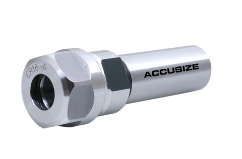 Pro Grade ER16 Collet Chuck Extension Rod 1.96 Inch Shank Length with three quarter inch straight shank, alloy steel, close view.