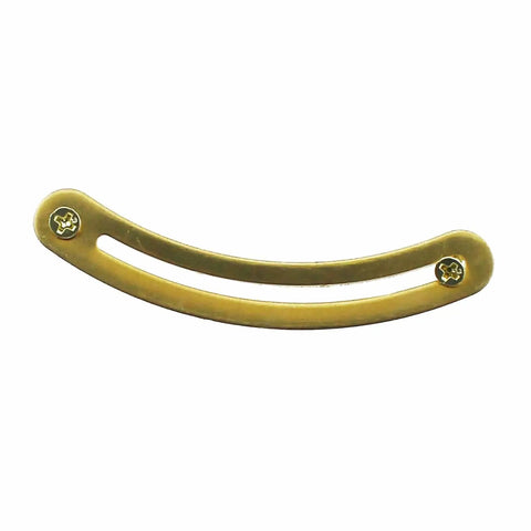 All Brass Shelf Support Hinges 60mm Golden Lid Support Bracket Set for Jewelry Box Cabinet Cupboard, front view of brass hinge.