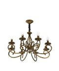 Rustic 8 Light Candle Chandelier In Vintage Iron With French Country Charm Farmhouse Pendant Light For Kitchen Island Dining Room And Bedroom Fully Dimmable Adjustable 35.4 Inch Chain Black Chain Cover Included