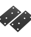 2-Piece Stainless Steel Flat Brace Brackets For Shelves And Cabinets, Heavy-Duty Corner Mending Plates in black finish