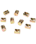 Barrel Nuts And Cross Dowel Bolts Kit For Furniture Heavy Duty 50 Pcs M8 Slotted Nuts 8x12x15mm Zinc Plated Carbon Steel Connectors