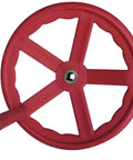 Red M10 Threaded Revolving Hand Wheel Handle With Nut for Lathes Furniture Repair and Fixtures M10x100, durable Bakelite.