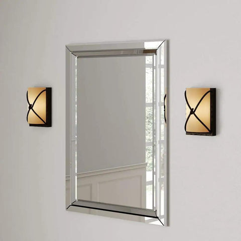 Aspen II Glass Damp Bath Vanity Wall Sconce In Bronze Finish, 1 Light 60 Watt Max, Damp Location Bathroom Fixture With Clear Glass