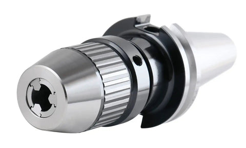 0 To One Half Inch CAT40 CNC Integral Keyless Drill Chuck For Precision Milling, 0.002 Inch Runout, Built Tough, Seamless Spindle Fit, Secure Hold, Ideal For CNC Machining Centers