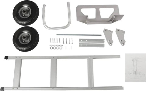 Rock Solid 500 Pound Heavy Duty Aluminum Hand Truck Featuring Comfortable Loop Handle And Quiet Rubber Wheels For Stress Free Moving Home Transport Tasks Worldwide, parts and assembly items.