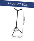 Heavy Duty Tripod Drum Stand And Snare Rack Holder Featuring Non Slip Base For Rock Solid Practice Routines In Sleek Black Finish, size 39in.