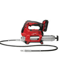 Pro Grade Cordless Grease Gun Workhorse 18 Volt Drives Two Speed Precision Lever and Racks Up Insane 10000 Psi Output with flex hose.