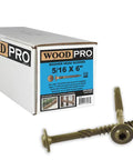 Exterior Wood Screws Five Sixteenth Inch By Six Inch Washer Head Golden E Coat 250 Pack with T30 Star Bit Torx visible