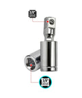 Three Eighths Inch Universal Joint Swivel Socket Adapter For Impact Socket Extensions Built Tough With 360 Degree Rotating End Chrome Vanadium Steel Rust Resistant Pro Grade 2 Pack, 3/8 drive