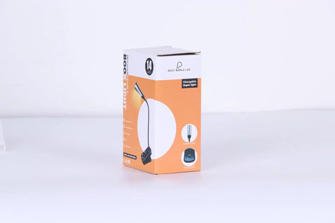 Rechargeable Clip On Reading Light With 14 LEDs, 3 Color Modes And 8 Brightness Levels, product box view