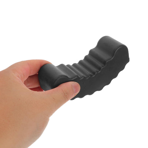 Hand holding 2 Pack 6 Ton Jack Stand Rubber Pads Anti Slip Floor Jack Grip Pads With Slotted Lift Buffer For Car And Vehicle Maintenance