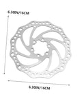Complete Front And Rear Mechanical Disc Brake Kit With Heavy Duty Rotors And Precision Calipers Plus All Mounting Bolts For Mountain Bikes Gnarly Trail Ready Setup, 6.30-inch aluminum rotor.