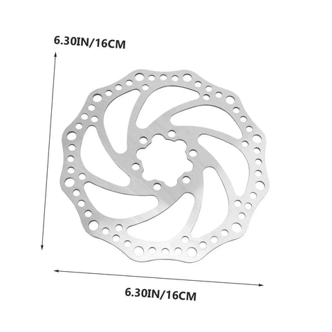 Complete Front And Rear Mechanical Disc Brake Kit With Heavy Duty Rotors And Precision Calipers Plus All Mounting Bolts For Mountain Bikes Gnarly Trail Ready Setup, 6.30-inch aluminum rotor.