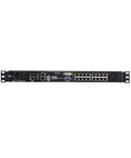 Slick 16 Port Rack Mount Kvm Over Ip Switch With Built In Lcd Screen And Cat5 Virtual Media For Plug And Play Server Management And No Sweat Remote Access, rear view.