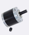 Beefy 42mm Planetary Gearbox Reducer Built Tough For Serious High Torque Loads With Durable Steel Gears Delivering Slick Speed Reduction And Zero Fuss Motor Upgrades For Everyday Shop Work, showing a compact motor with steel housing.