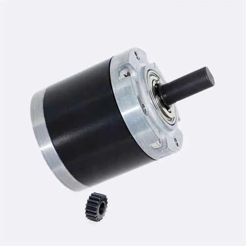 Beefy 42mm Planetary Gearbox Reducer Built Tough For Serious High Torque Loads With Durable Steel Gears Delivering Slick Speed Reduction And Zero Fuss Motor Upgrades For Everyday Shop Work, showing a compact motor with steel housing.