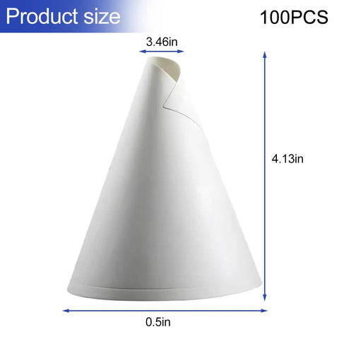 Disposable Paper Oil Funnels For Cars No Spill No Mess Oil Change Cone Dispenser Portable Auto Fluids Transfer 100 Pack