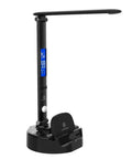 Smart LED Desk Lamp With Wireless Charger And USB Port, Built-In Bluetooth Speaker, adjustable black foldable lamp