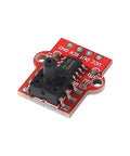 Front view: AEDIKO air pressure sensor module on red PCB with 2.5mm tubing port and 3.3–5V digital output