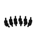 4-40 Thumb Screws Set For 500 Series Audio Face Plates, Knurled And Slotted Heads, 82 Degree Bevel, Black Finish, 12 Pack visible