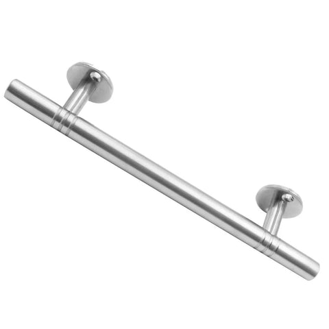 Sliding Barn Door Handle Stainless Steel Heavy Duty Solid Pull Handle with 7.9 Inch Total Length, side view on white background.