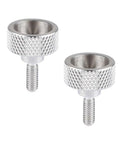 Standard M4 Button Head Cap Screw In Brass Nickel Plated Finish Thumb Screw Style With 9mm Thread Length Durable Hardware For Camera Rigs