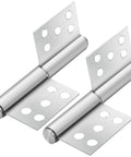 Detachable Flag Stainless Steel Hinges 5 Inch 2.5mm Thick Weld On Small Hinges For Fire Doors And Bathroom Cabinets Lift Off Heavy Duty 1 Pair