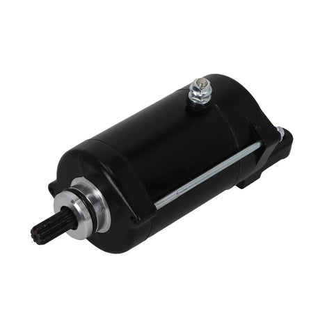 Side view of Go-To Starter Motor 6D3-81800-00-00 For Yamaha WaveRunner VX Deluxe VX1100B black 12V with 9-tooth pinion.