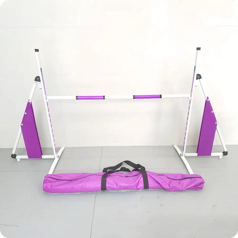 Adjustable Dog Agility Training Kit with Foldable Aluminum Obstacle Course, Height Adjustable 15cm-65cm, Pink, Carry Bag Included