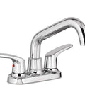 Colony Pro 2 Handle Utility Faucet With Hose End Polished Chrome Drip Free Ceramic Disc Valve shown profile view